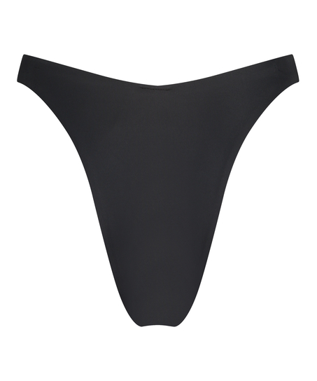 Slip de Bikini Échancrés Luxe, Noir