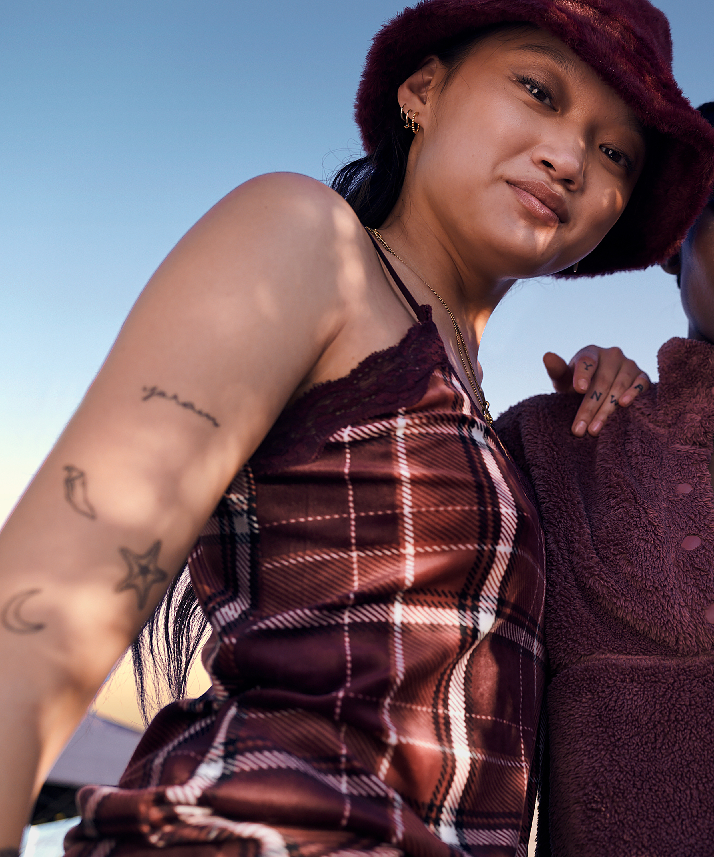 Camisole velours, Violet, main