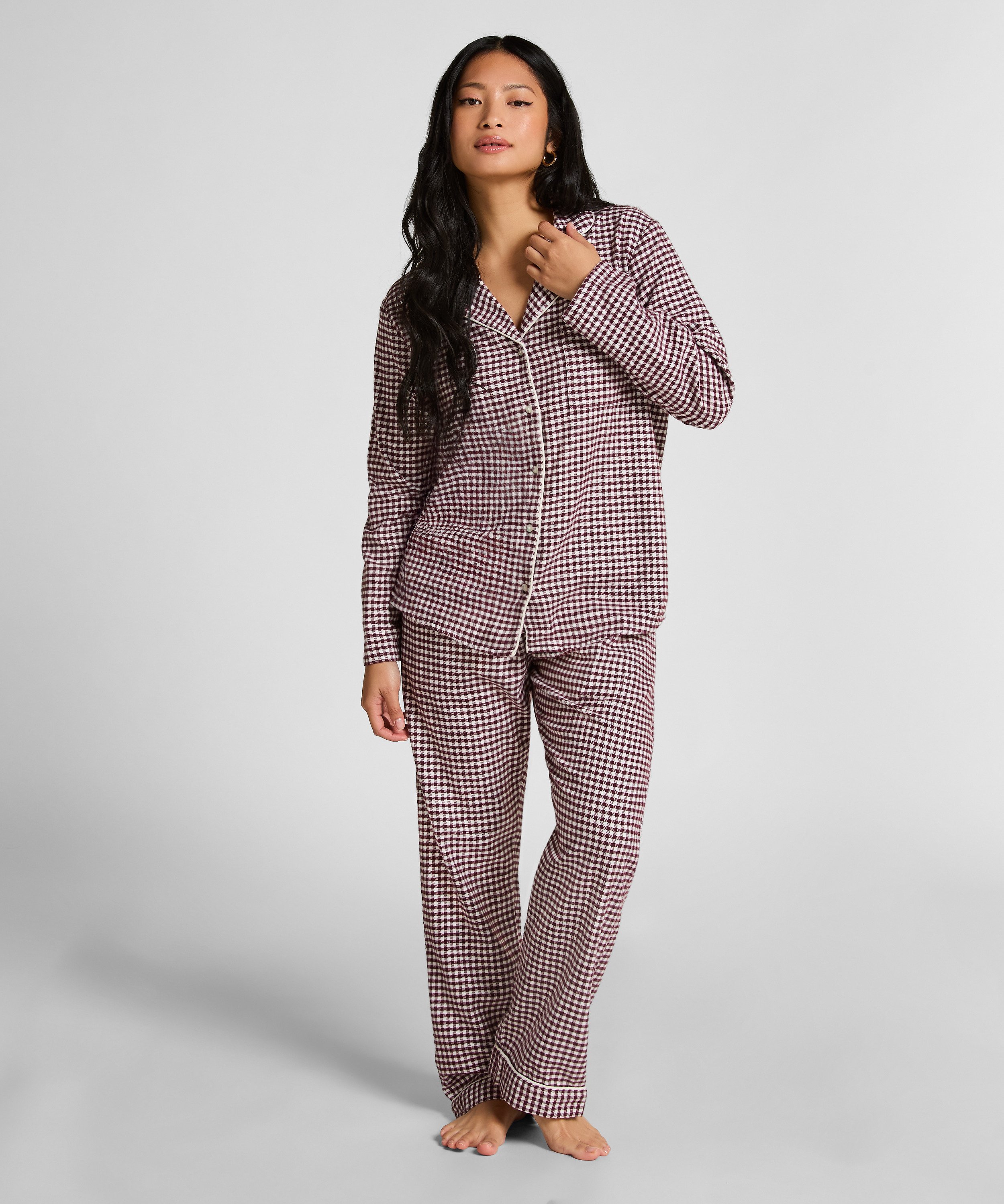 Haut de pyjama Flanel Essentials, Violet, main
