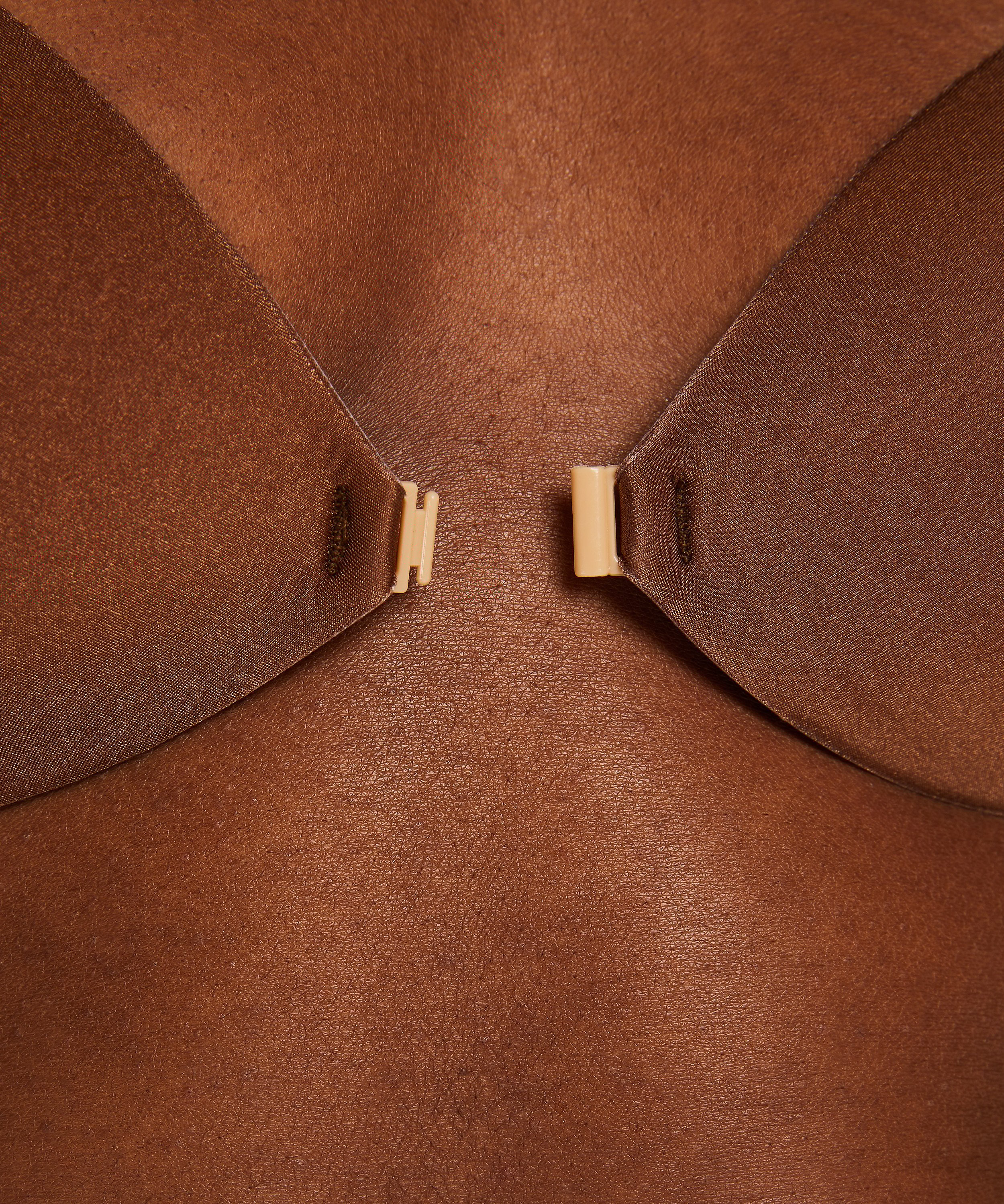 Soutien-gorge adhésif, Marron, main