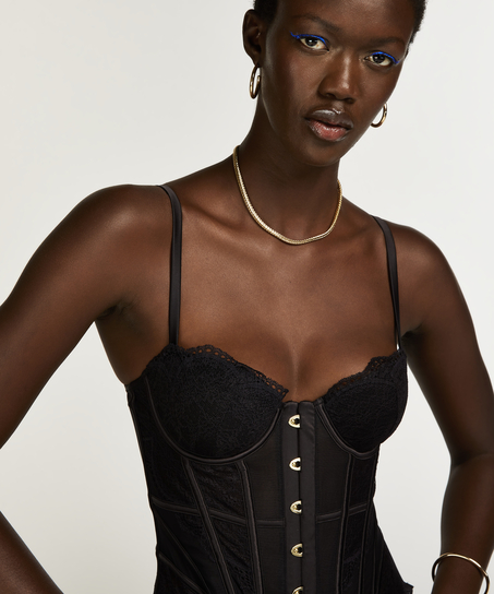 Bustier Fleur Nyakim, Noir