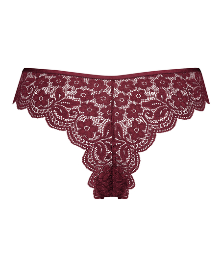 Slip brésilien jambe haute, Rouge