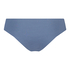 Slip brésilien invisible en coton, Bleu