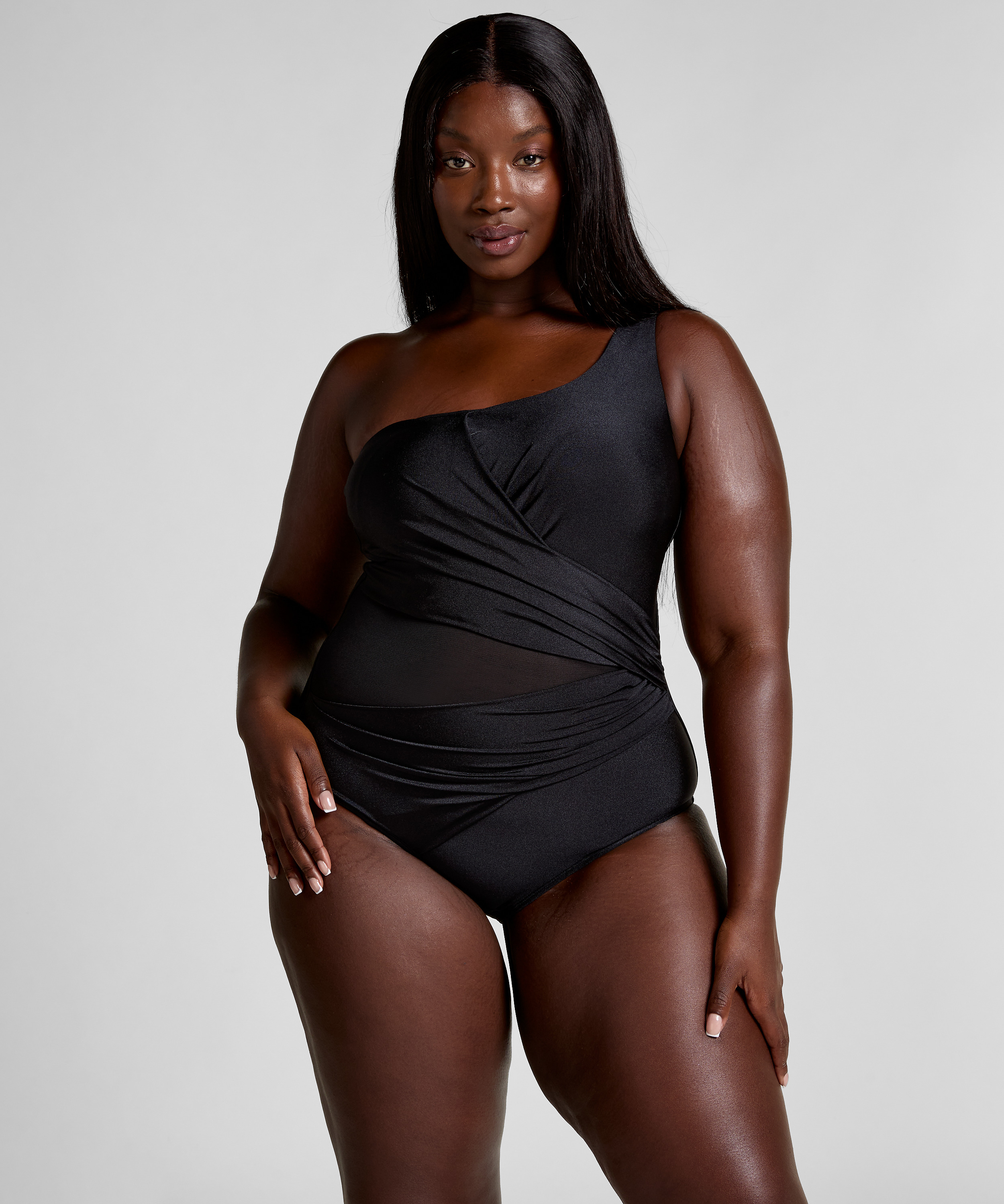 Maillot de bain Shaping Shell Mesh, Noir, main