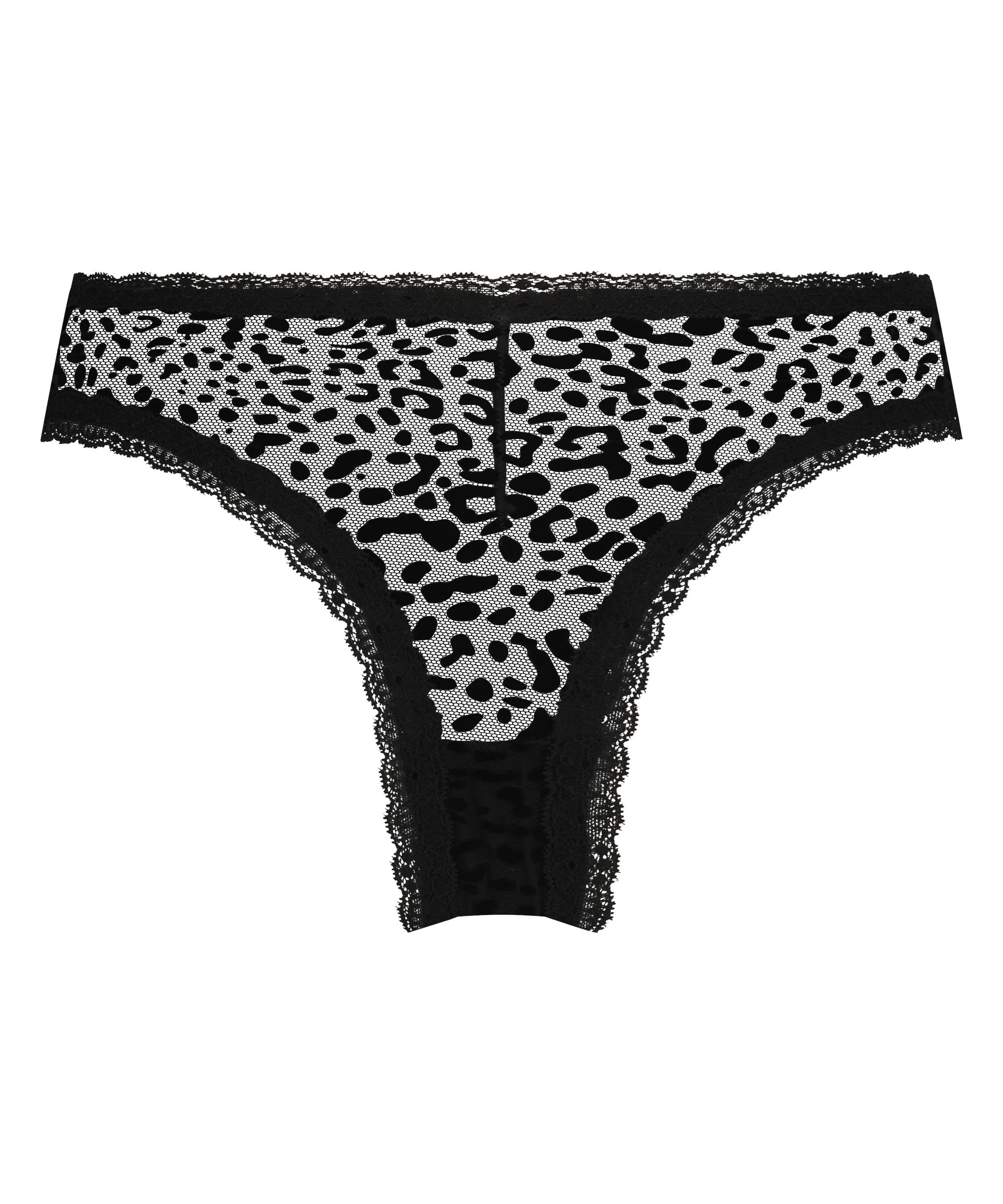 Slip brésilien V-shape Mesh, Noir, main
