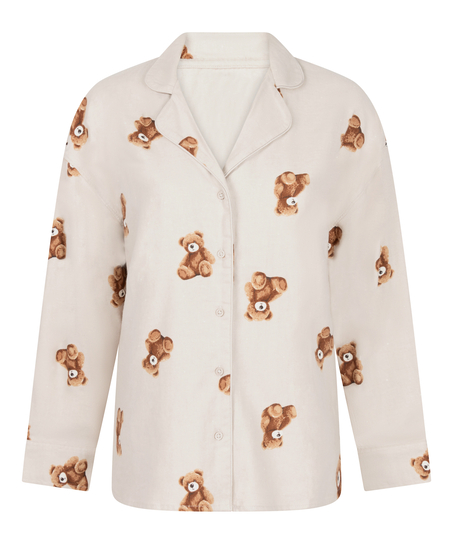 Veste en flanelle sergée ours, Beige