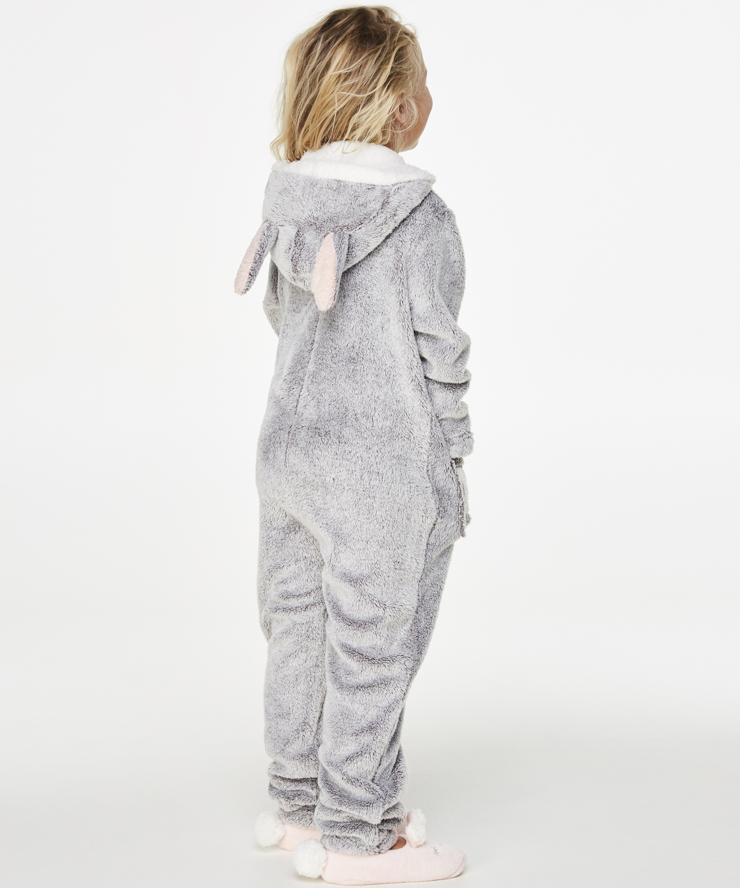 Fleece Onesie Kids, Gris, main