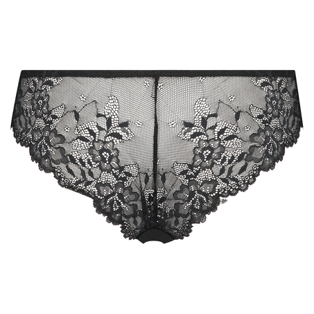 Slip brésilien Crystal, Noir