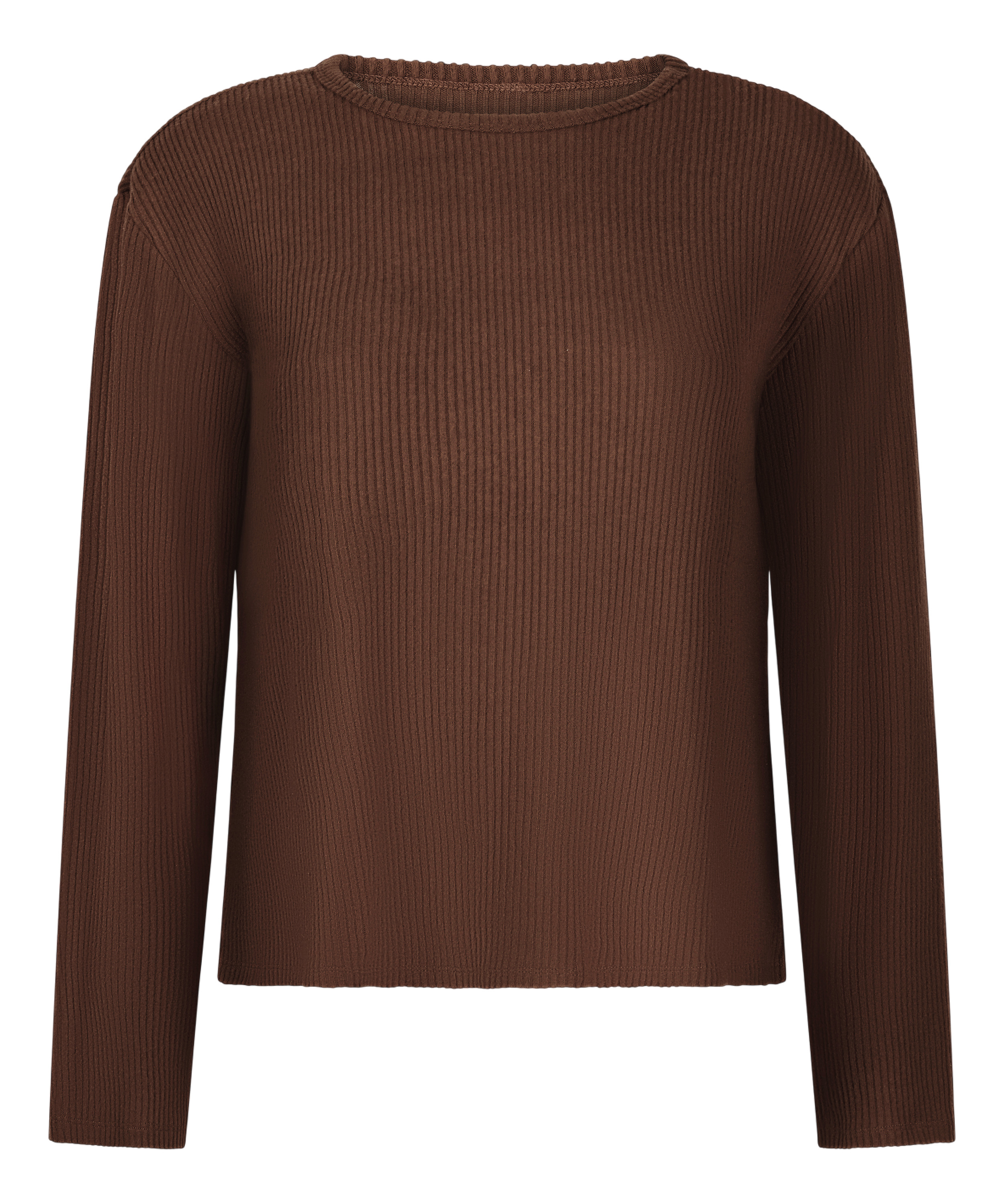 Haut de pyjama Jersey, Marron, main