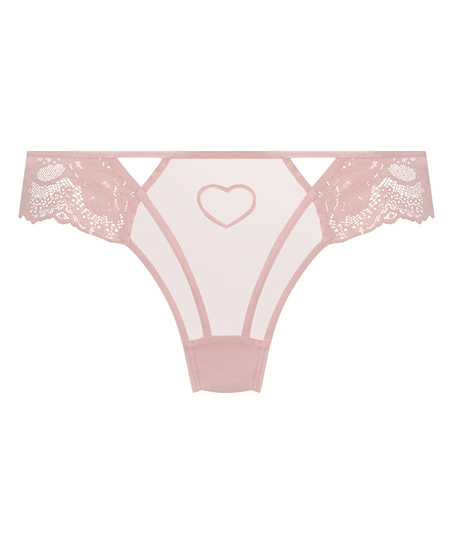 Slip brésilien Amy Heart, Rose