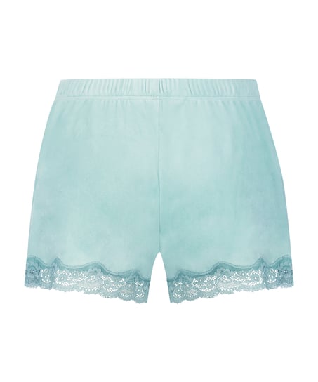 Short velours dentelle, Vert