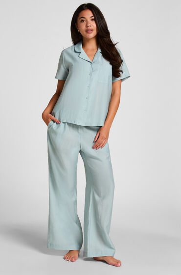 Hunkemöller Pantalon de pyjama Crinkled Bleu