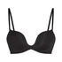 Soutien-gorge à armatures préformé push-up Deep-V, Noir