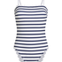 Maillot de bain Bandeau Scallop, Blanc