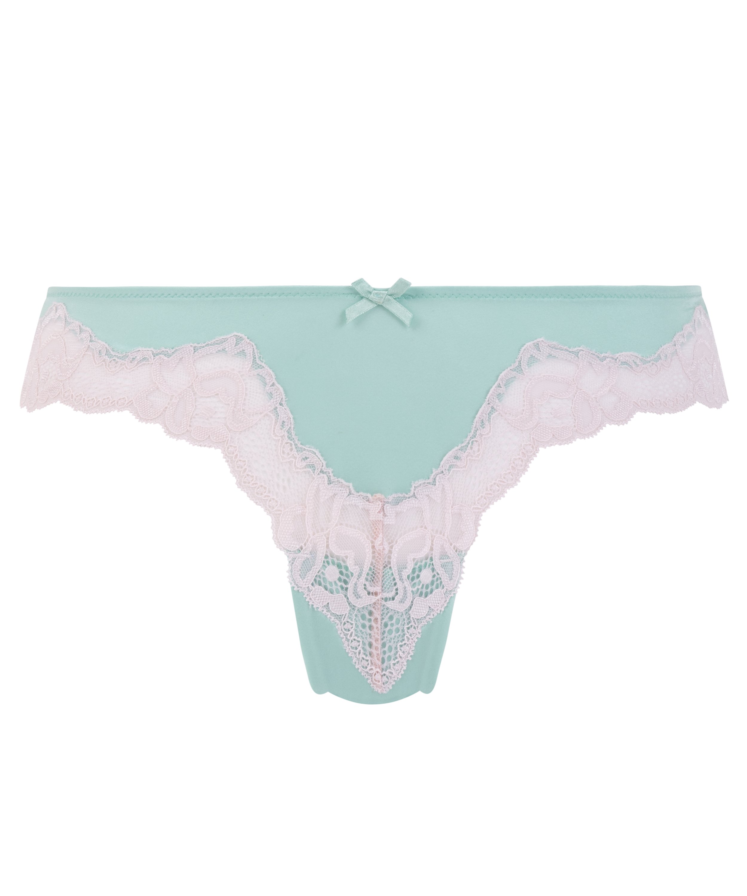 Slip brésilien Lace & Shine, Bleu, main