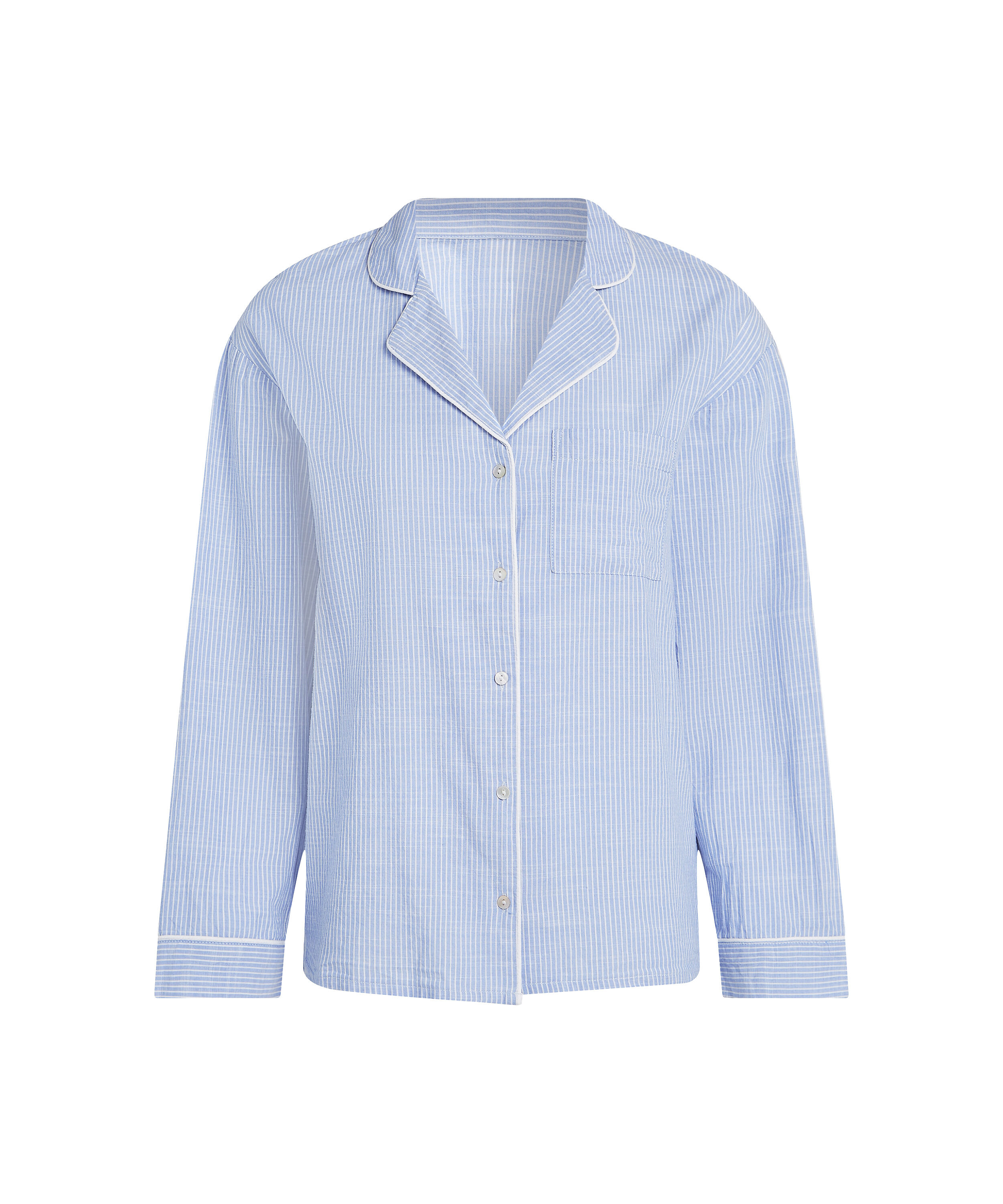 Chemise en coton, Bleu