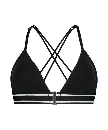 Brassière triangulaire moulée Coton Casey, Noir