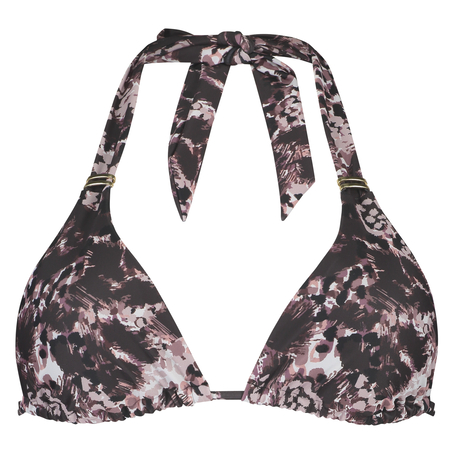 Top de bikini triangle Animaux, Noir