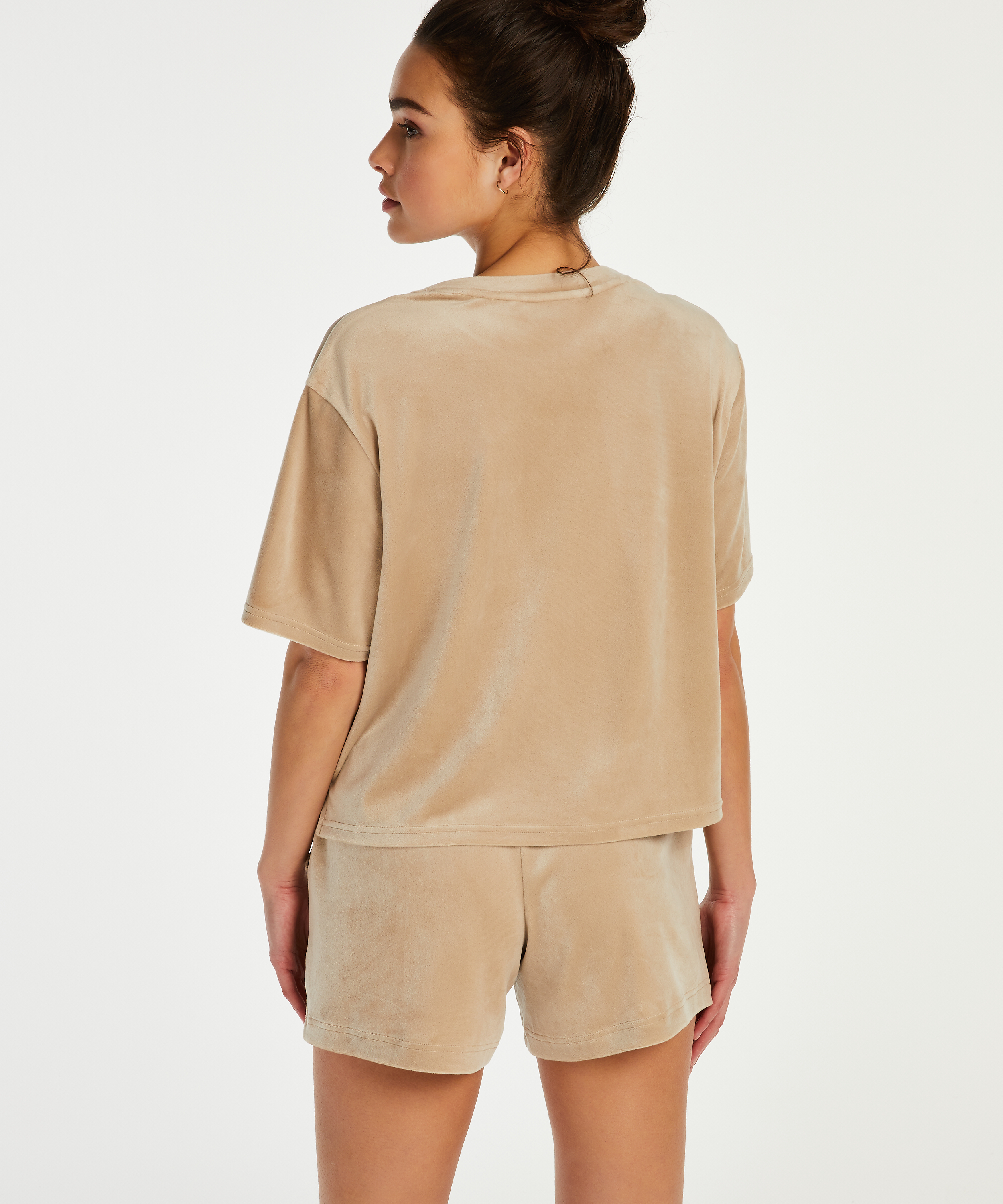 Top Velours Pocket, Beige, main