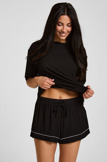 Hunkemöller Short Jersey Essential Noir Hunkemöller Short Jersey Essential Noir