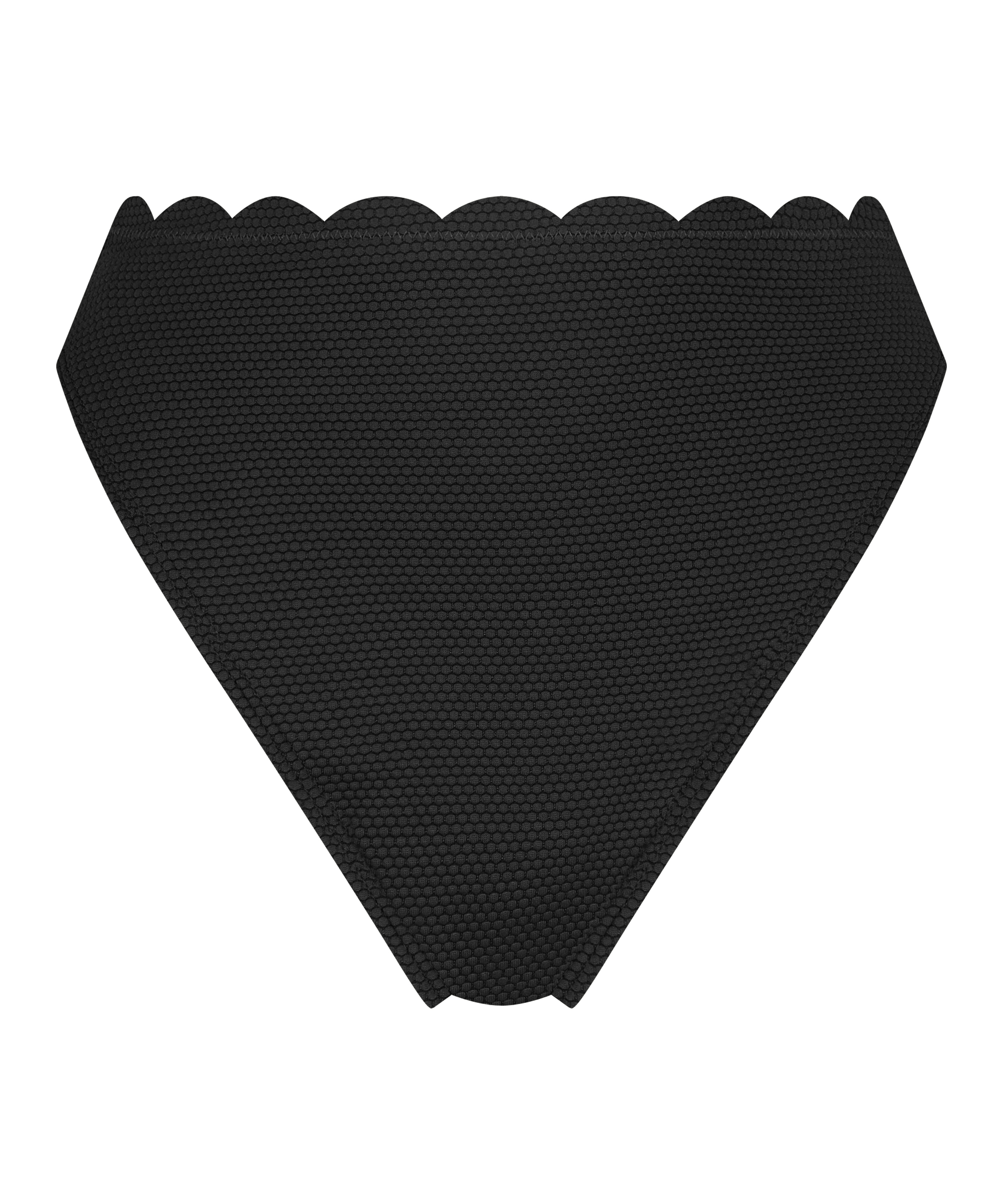 Slip de Bikini Rio Scallop, Noir, main
