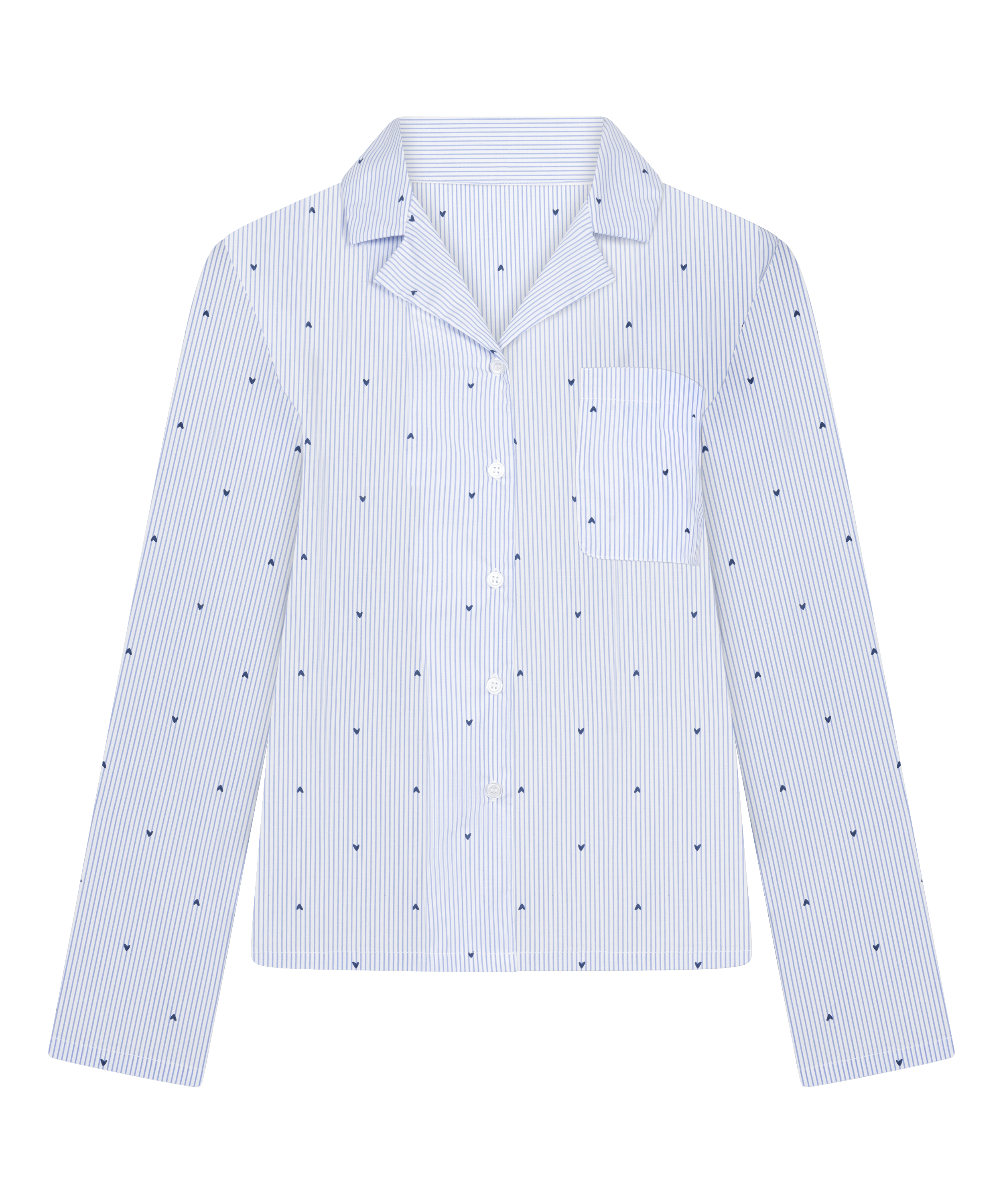 Chemise en coton, Bleu, main