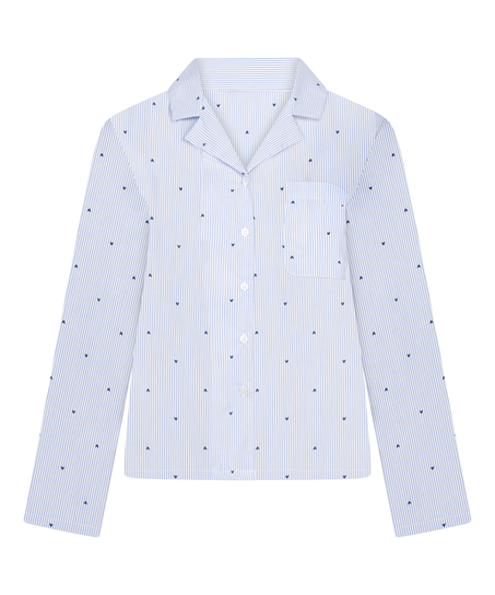 Chemise en coton, Bleu
