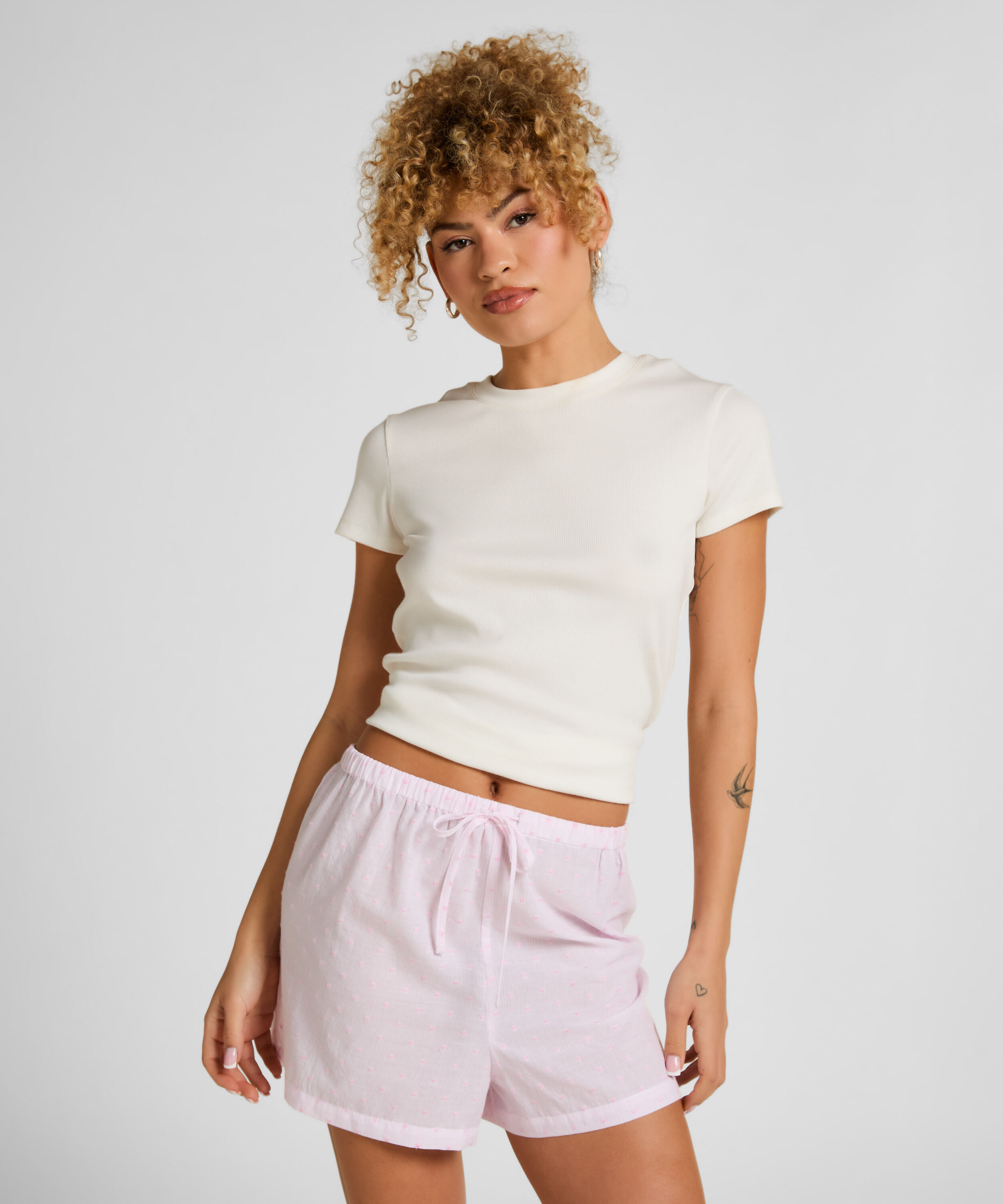 Short de Pyjama Heart, Rose