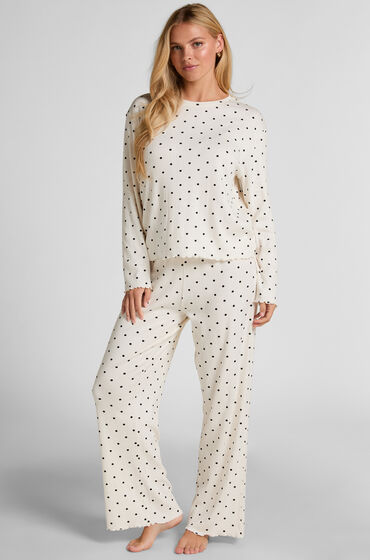 Hunkemöller Pyjama Pant Loose Pointelle Blanc