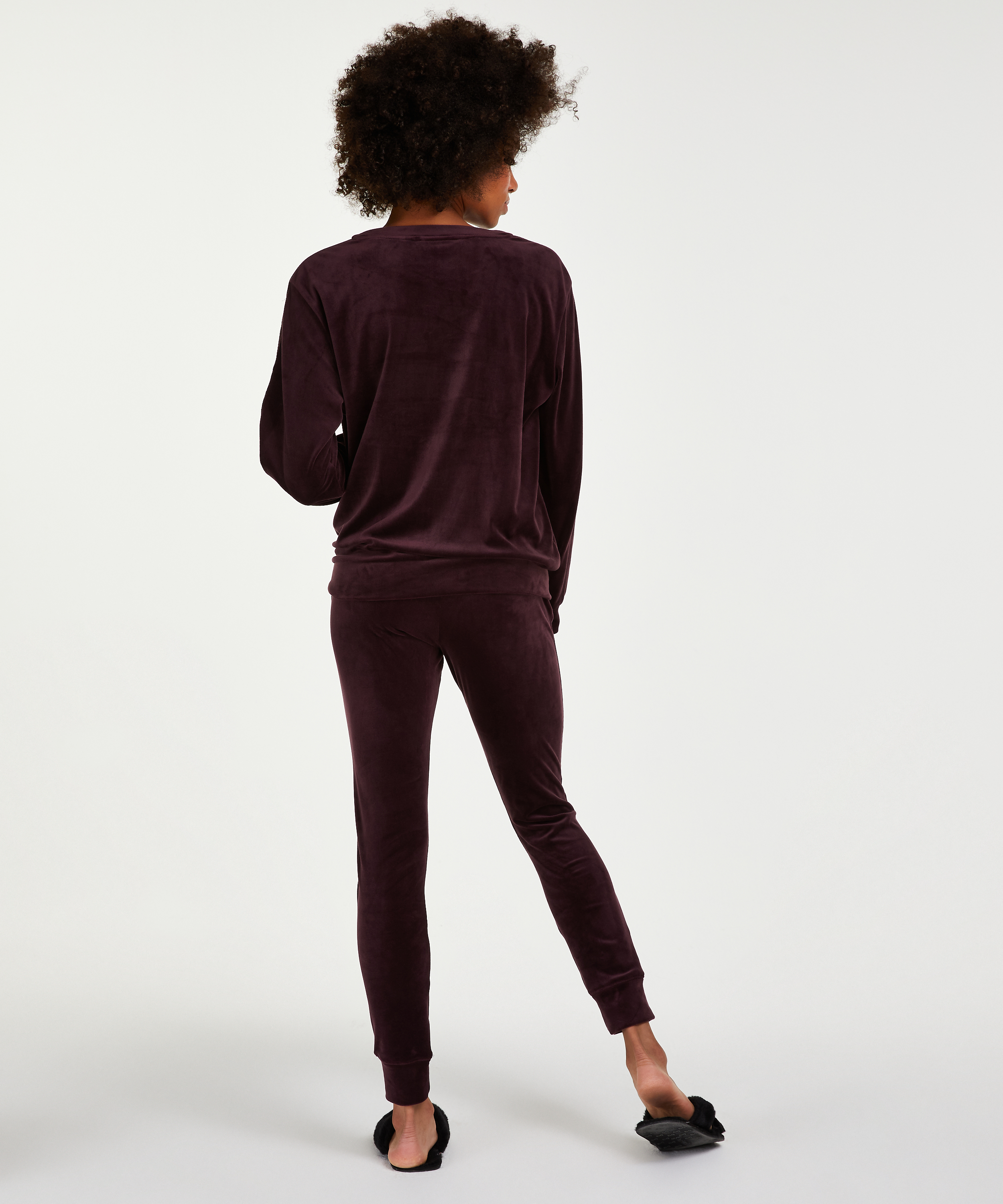 Legging Velours, Violet, main