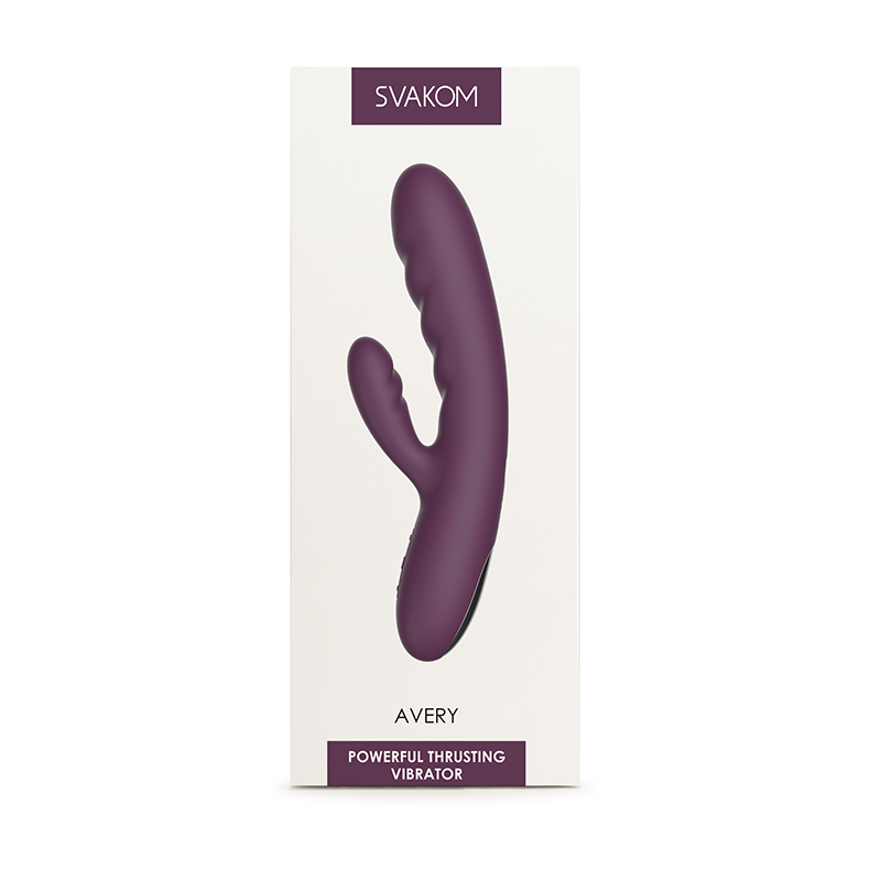 Svakom - Vibromasseur avec fonction de poussée puissante Avery, Violet, main