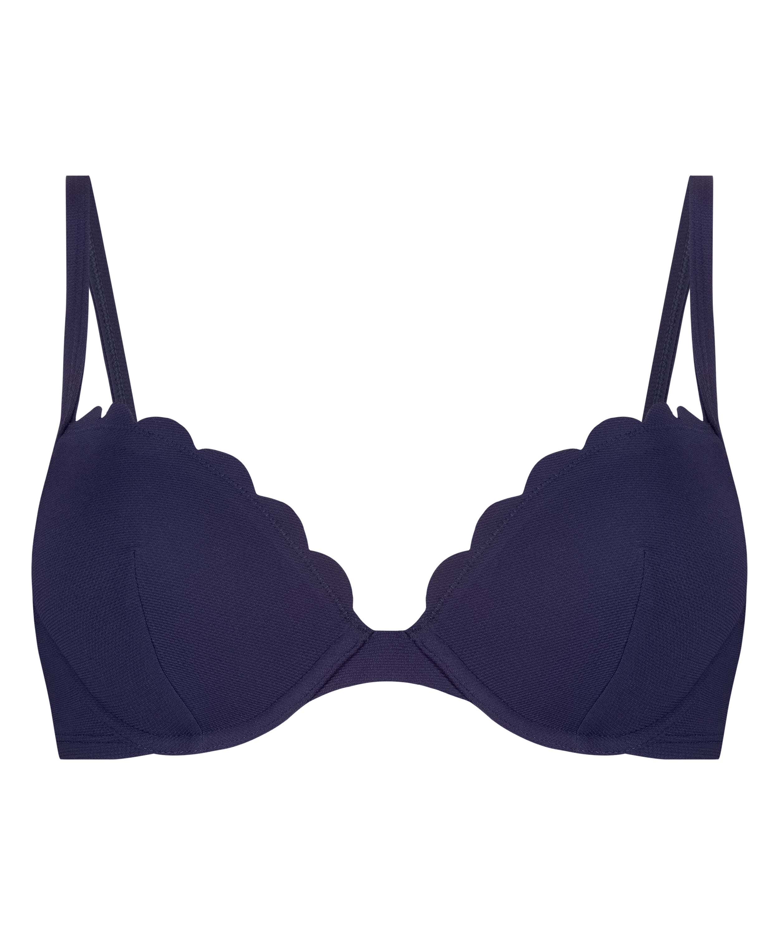 Haut de bikini préformé à armatures Scallop, Bleu