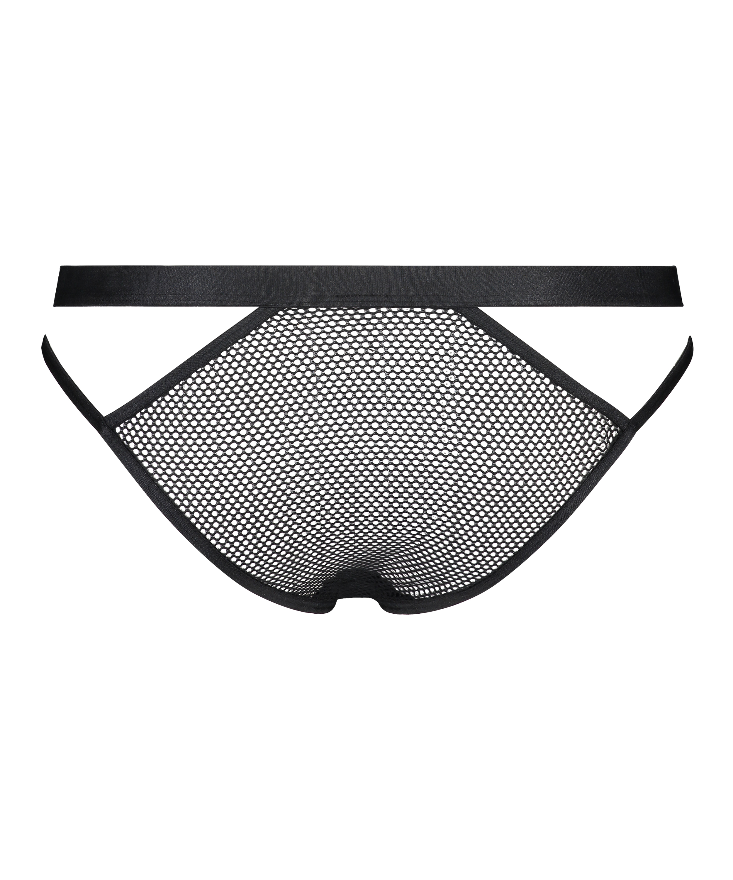 Slip brésilien ouvert Sadie, Noir, main