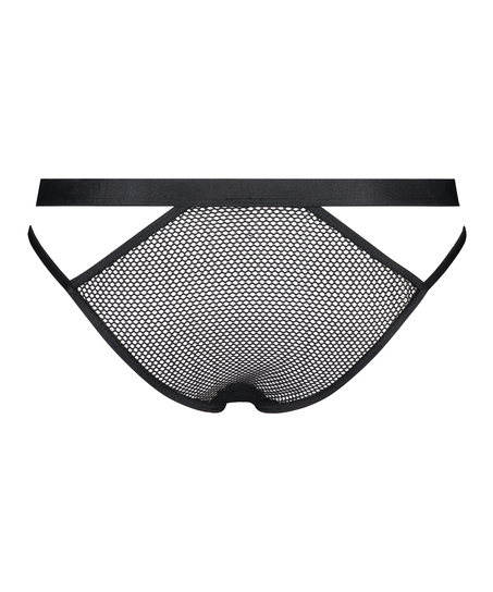 Slip brésilien ouvert Sadie, Noir