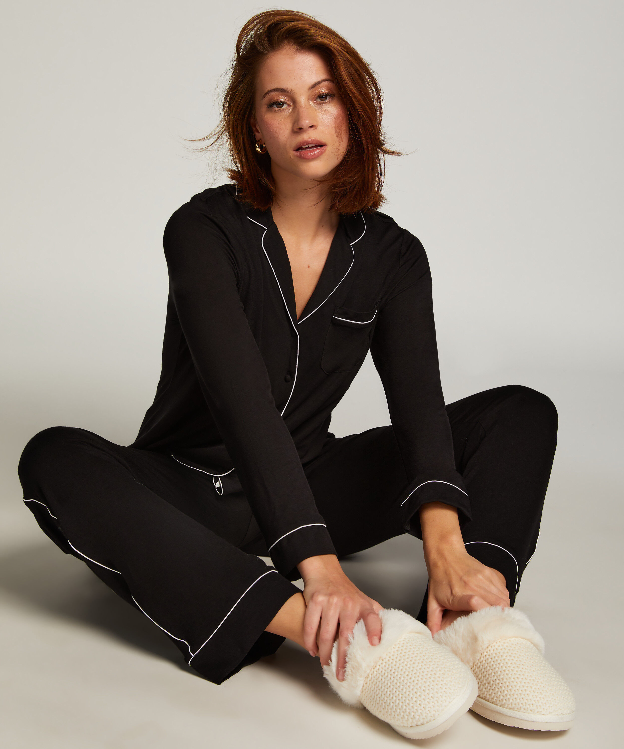 Pantalon en jersey Essential, Noir
