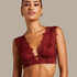 Soutien-gorge bustier non-rembourré à armatures Zoe, Rouge