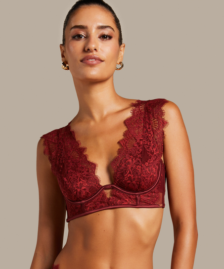 Soutien-gorge bustier non-rembourré à armatures Zoe, Rouge