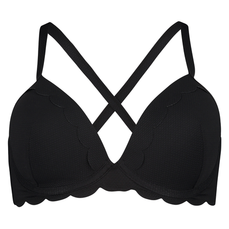 Haut de bikini à armatures préformé Scallop Taille E +, Noir
