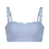 Haut croptop Scallop, Bleu