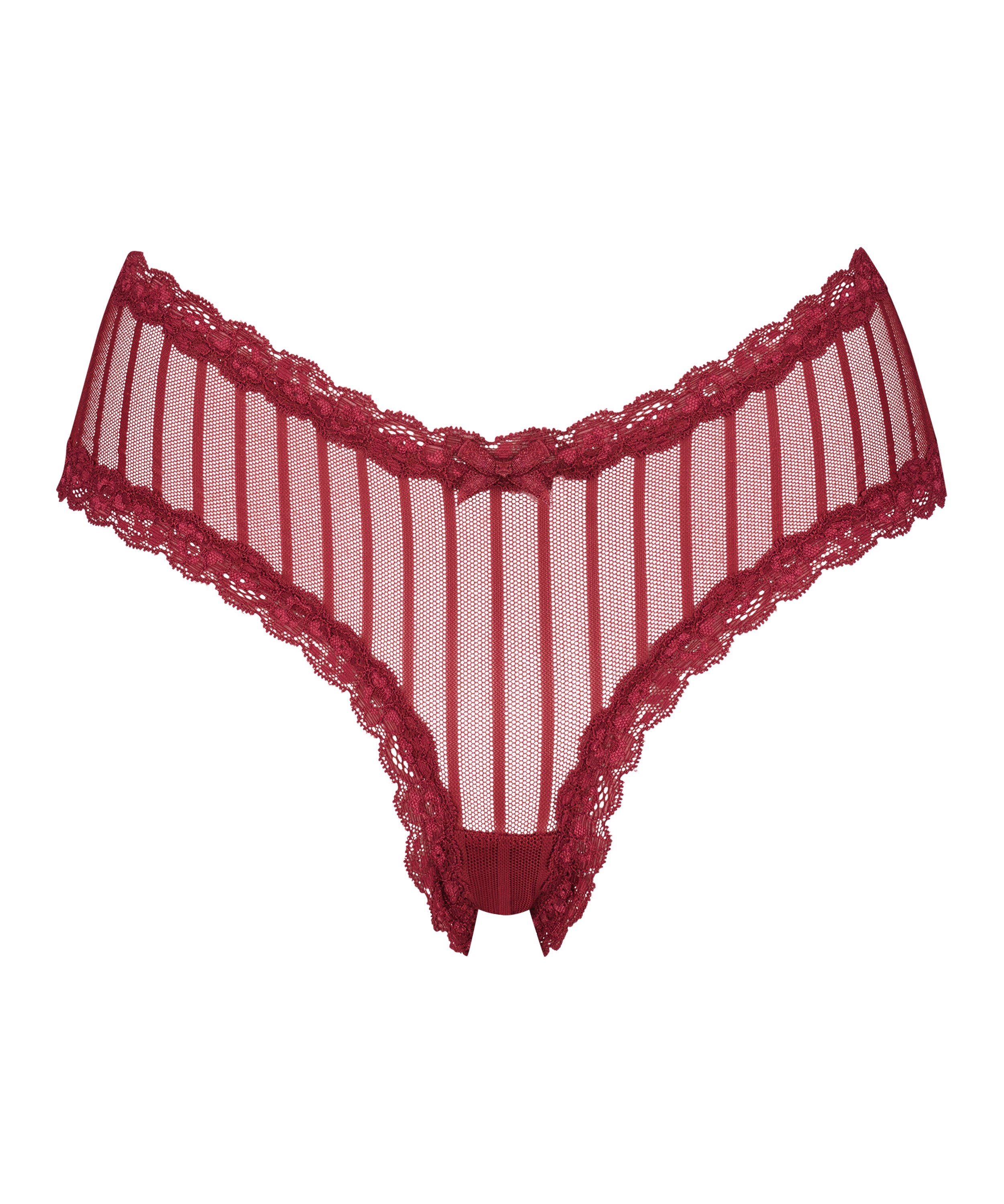 Slip brésilien V-shape Mesh, Rouge, main