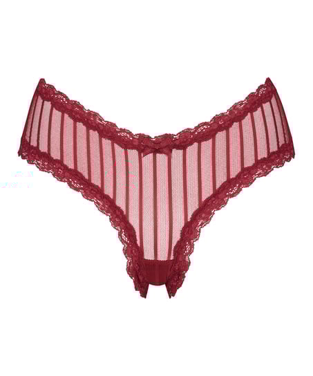 Slip brésilien V-shape Mesh, Rouge