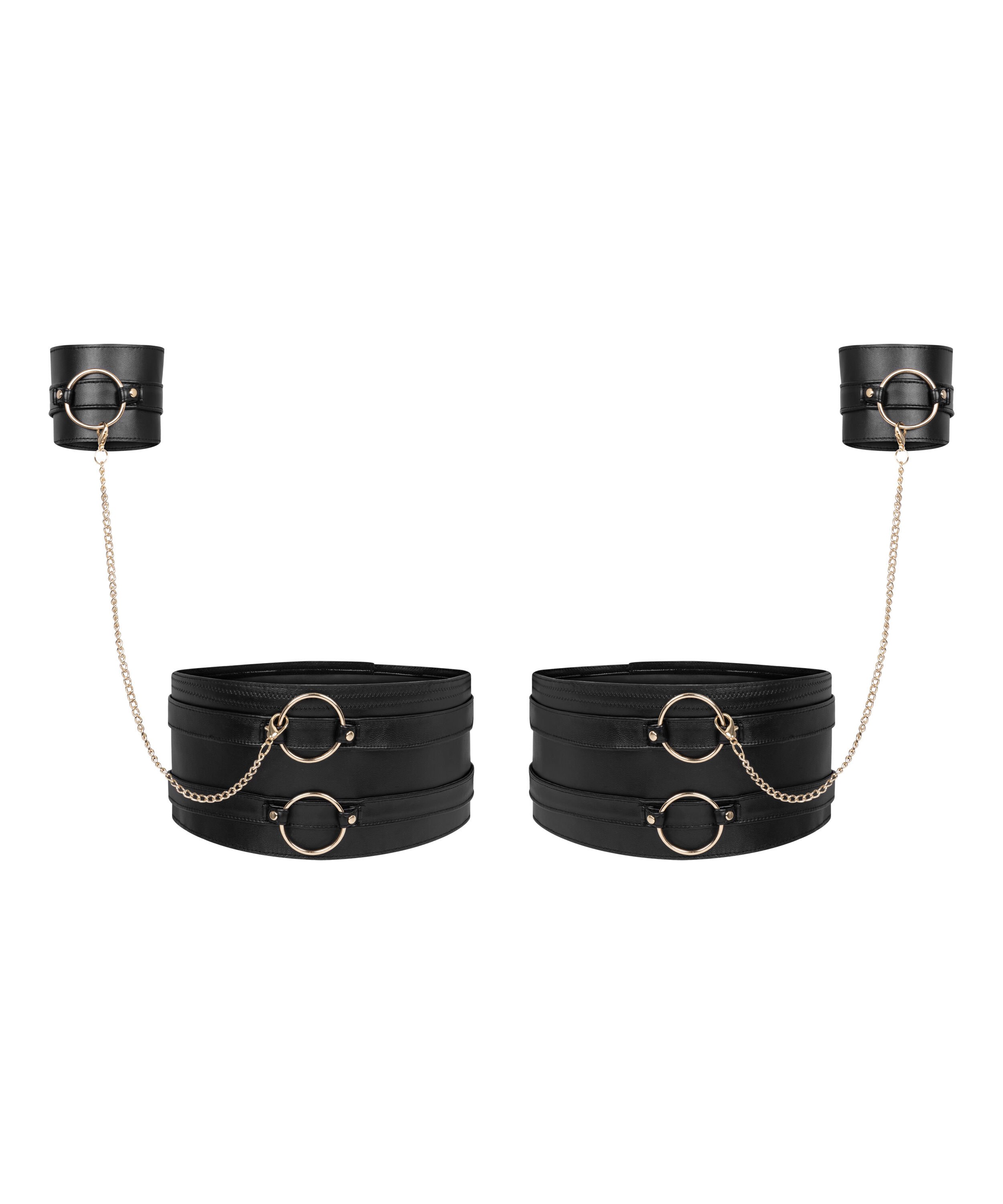 Menottes de jambes et de poignet, Noir