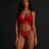 Soutien-gorge push-up à armatures préformé longline Occult, Rouge