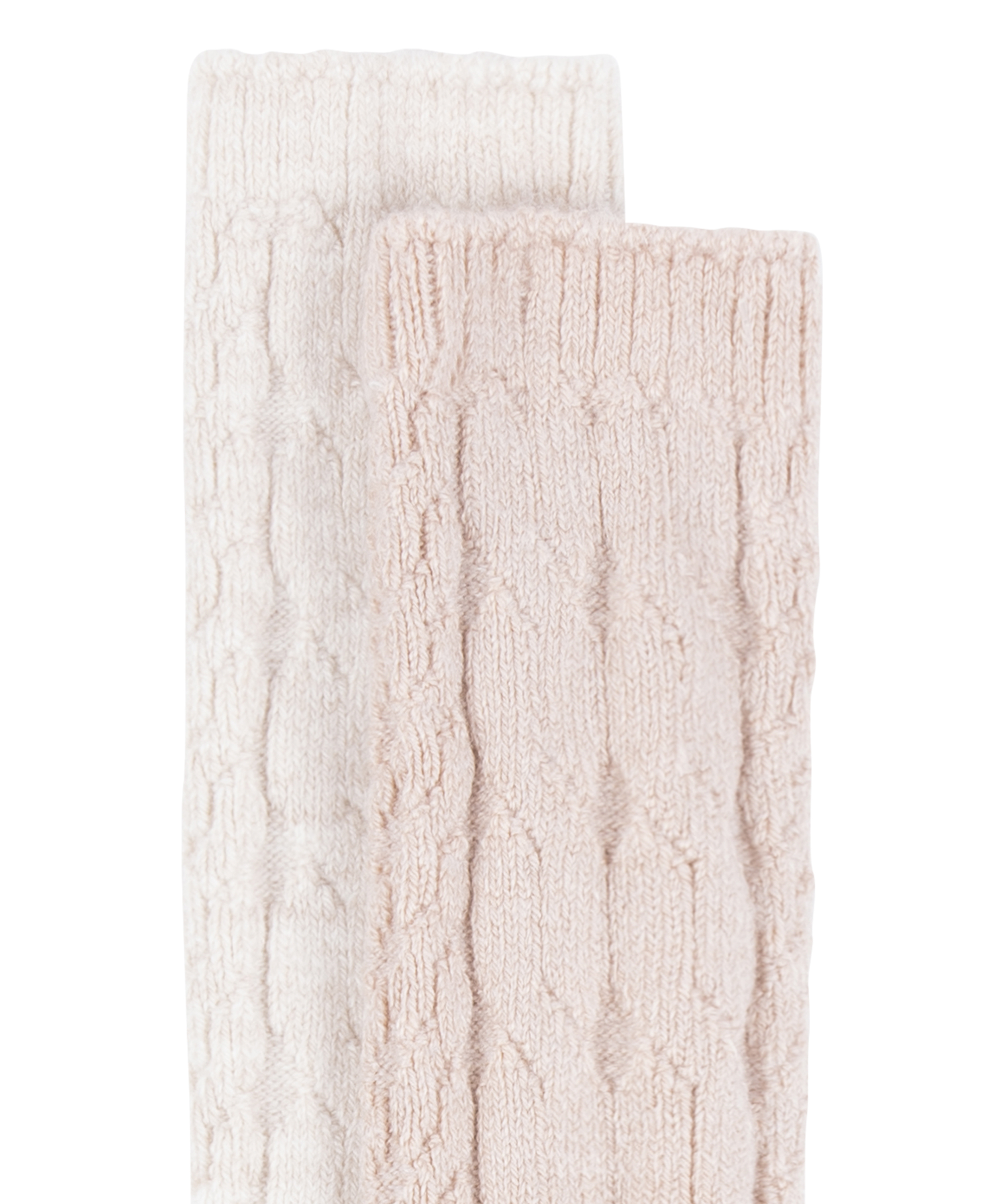 2 paires de chaussettes longues, Beige, main