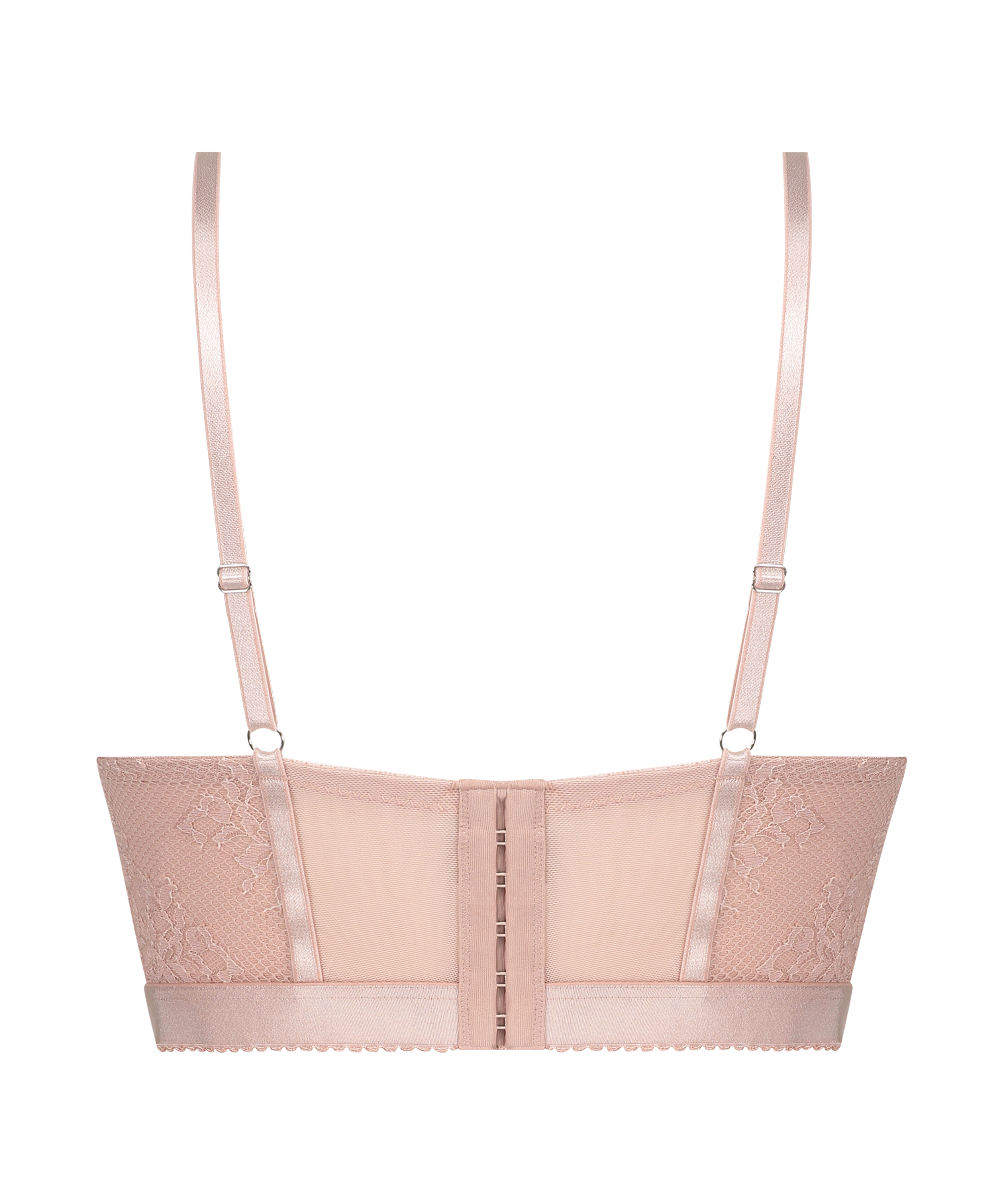 Soutien-gorge rembourré à armatures longline Malika, Rose, main