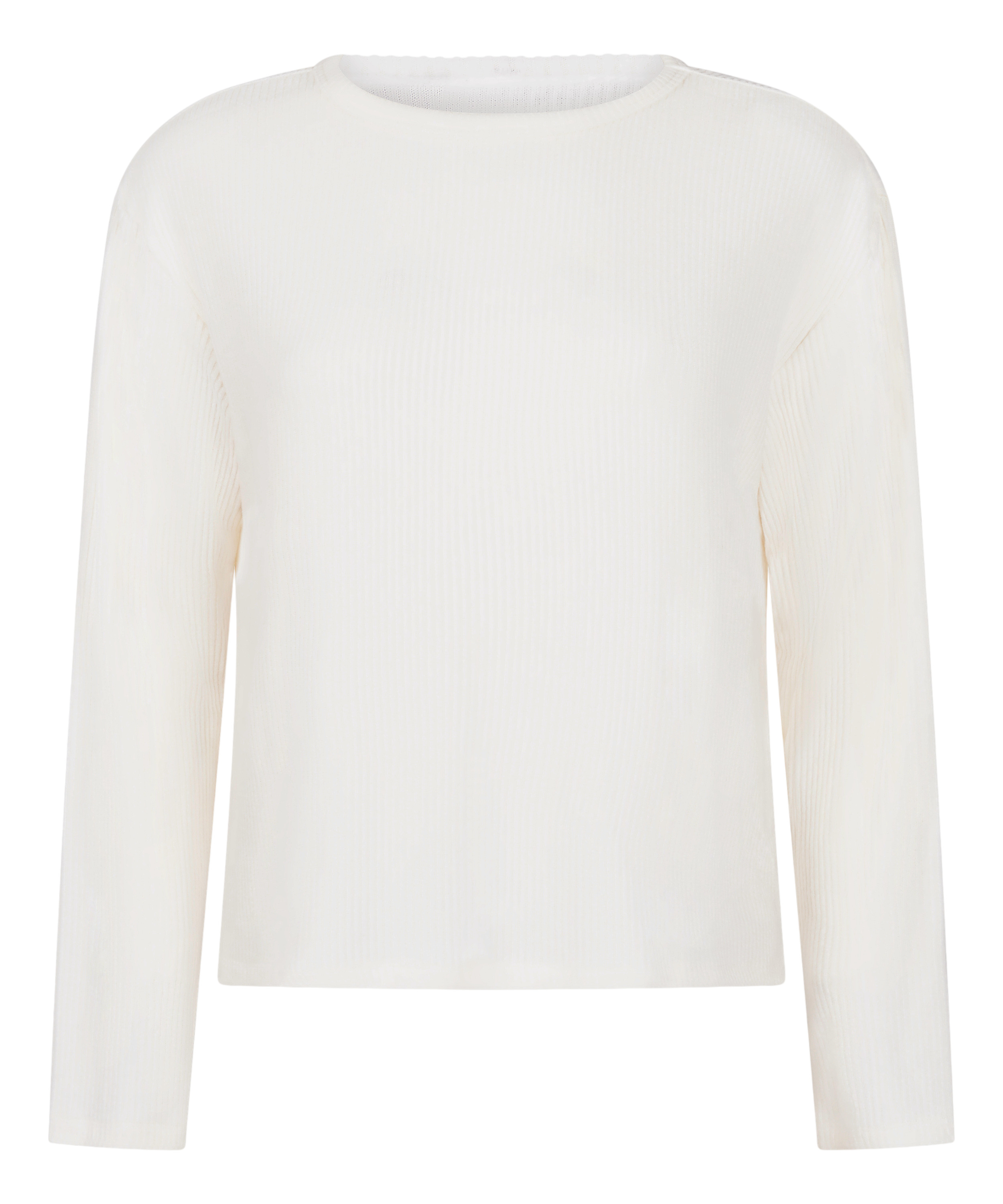 Haut de pyjama Jersey, Blanc, main
