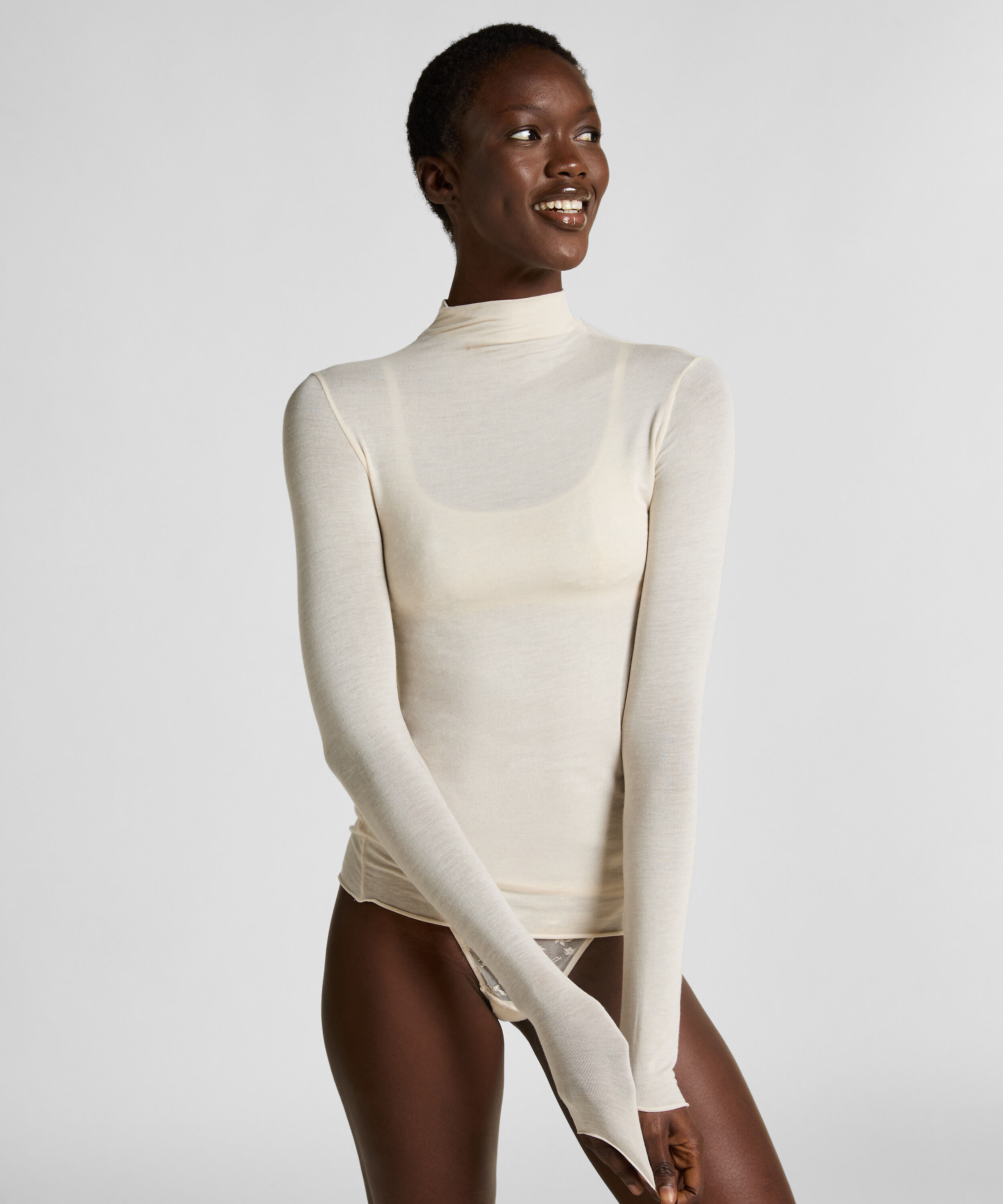 Haut avec cachemire à col roulé super soft