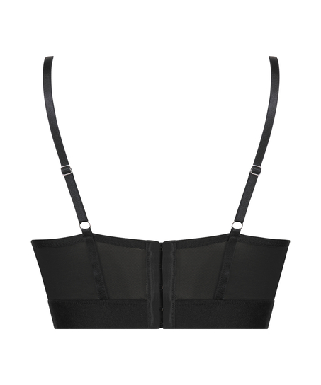 Soutien-gorge à armatures préformé longline Cleo, Noir