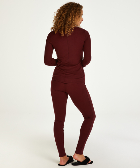 Pyjama Waffle Placket, Violet