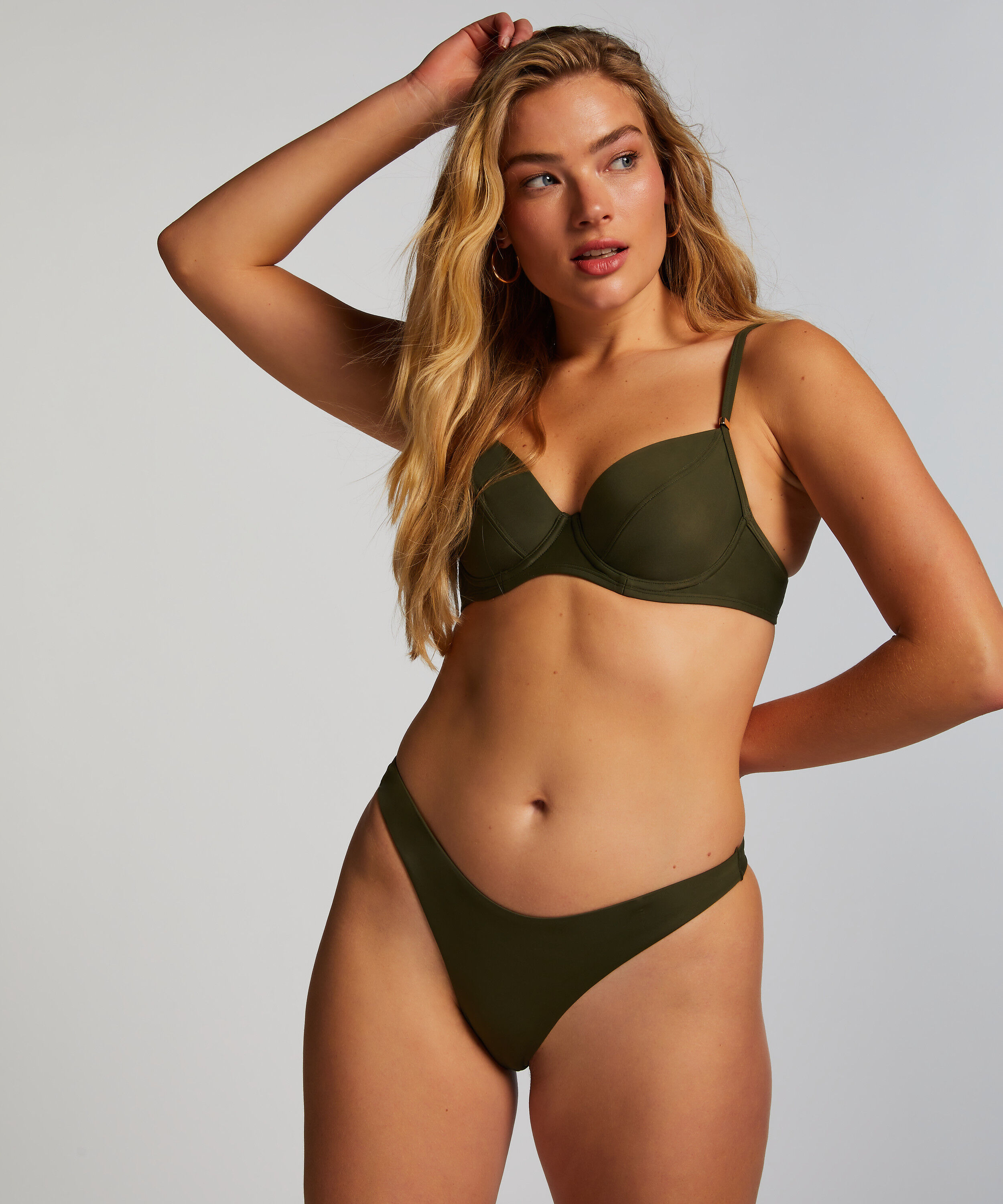 Slip de Bikini Échancrés Luxe, Vert Slip de Bikini Échancrés Luxe, Vert
